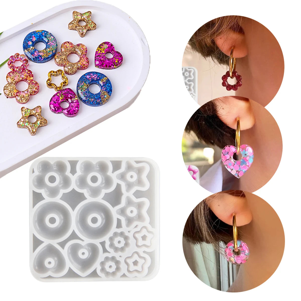 6 in 1 Resin Earring Mold