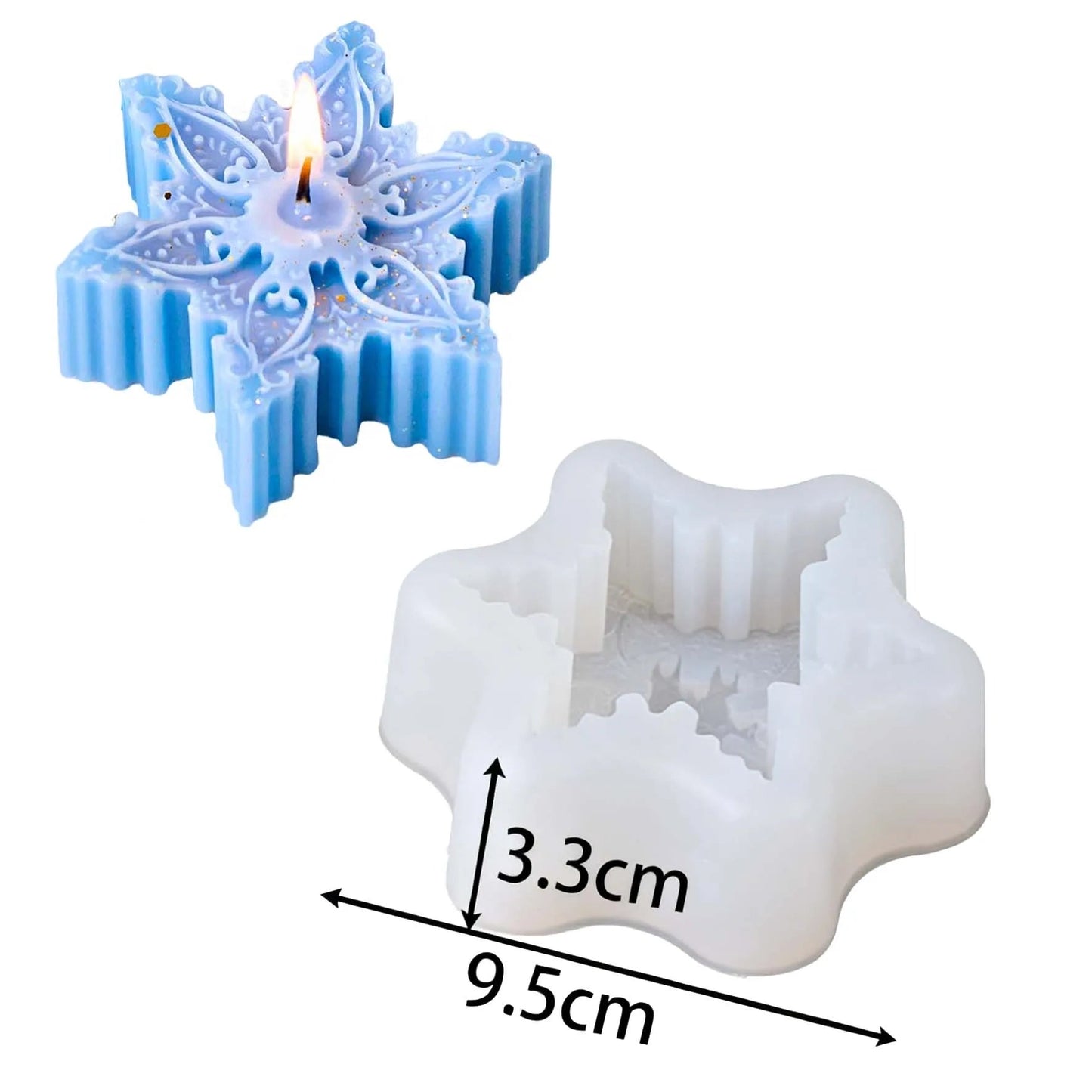 Snowflake Candles Silicone Mold