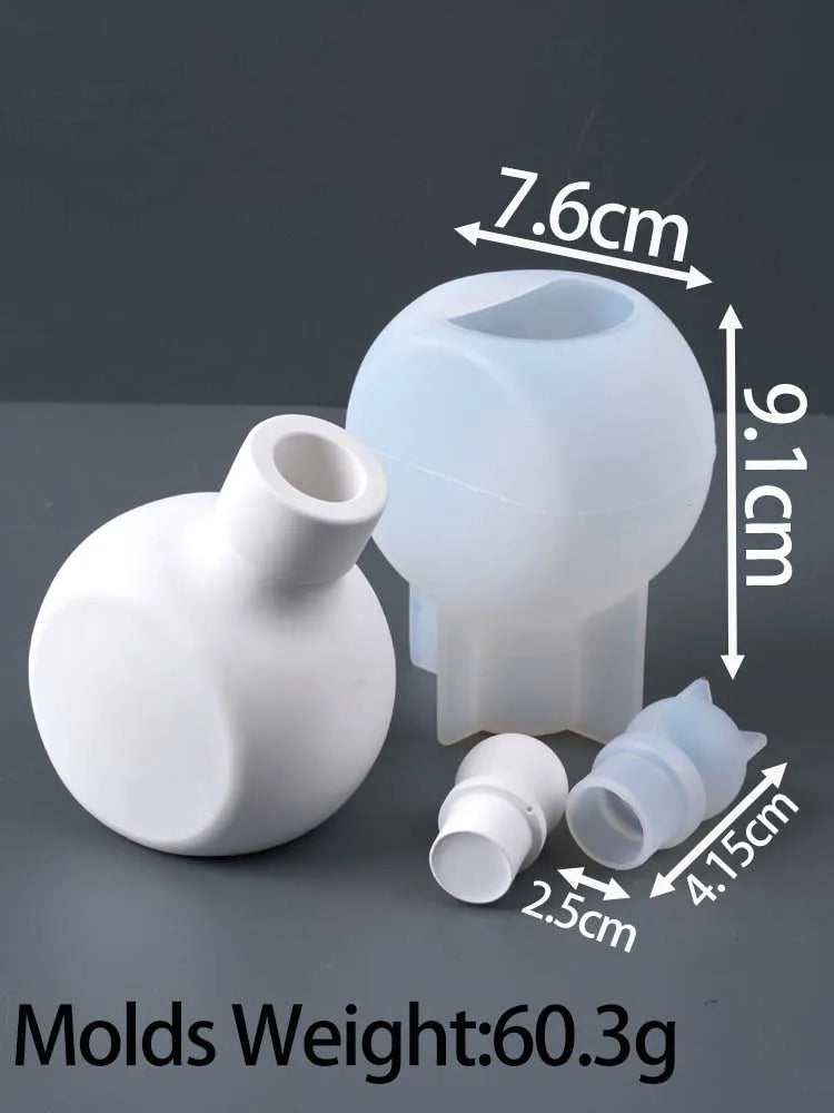 Bottle Ornament with Lid Silicone Mold