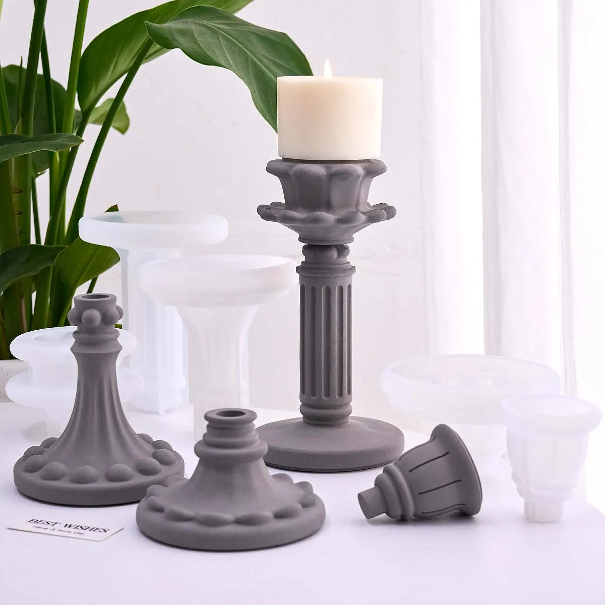 European Style Pillar Candle Base Molds.