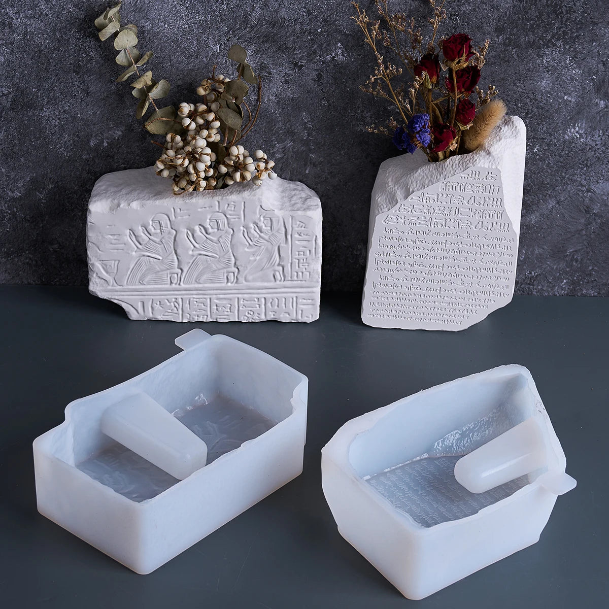 Rosetta Stone Silicone Vase Mold