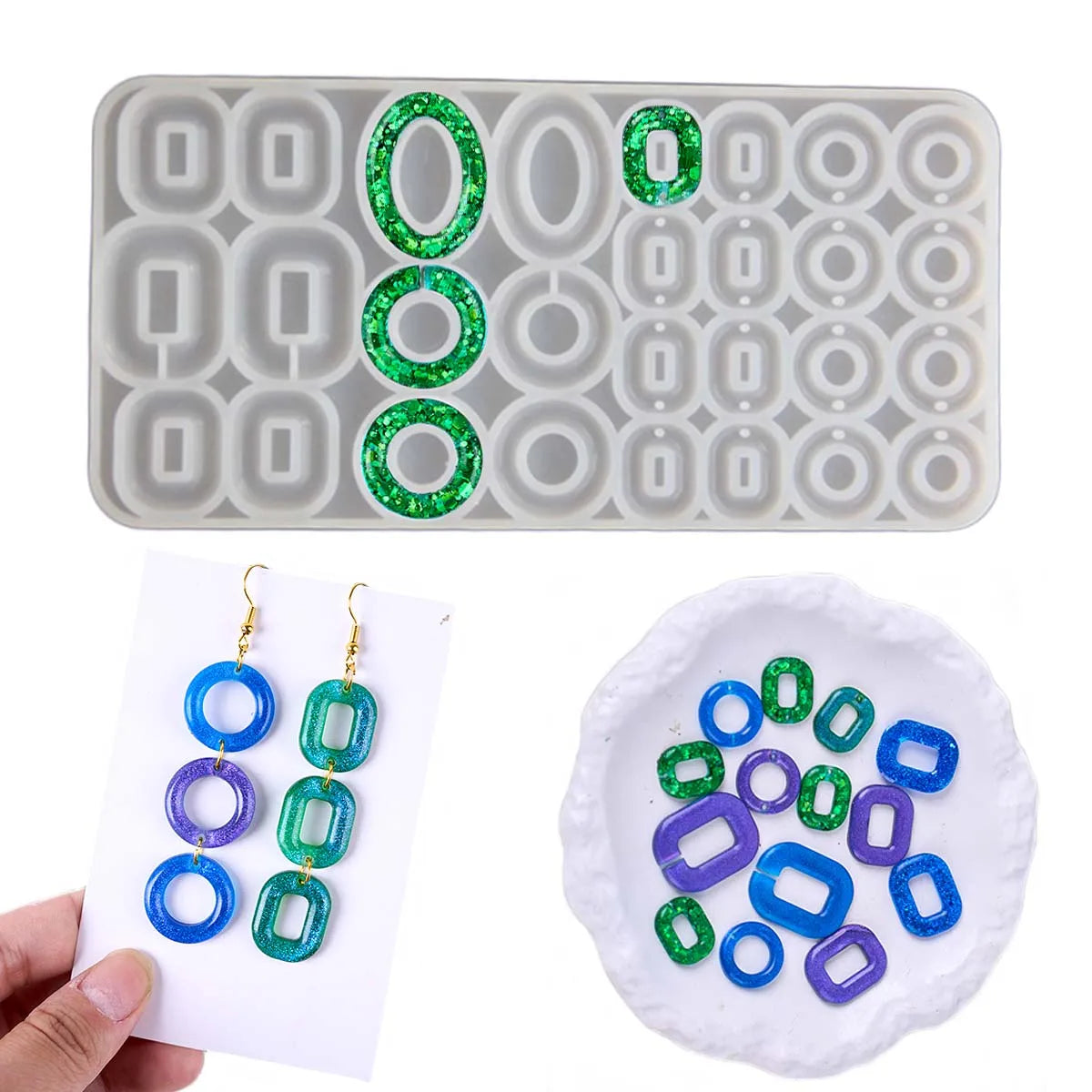 All-in-One Earring Maker Silicone Mold