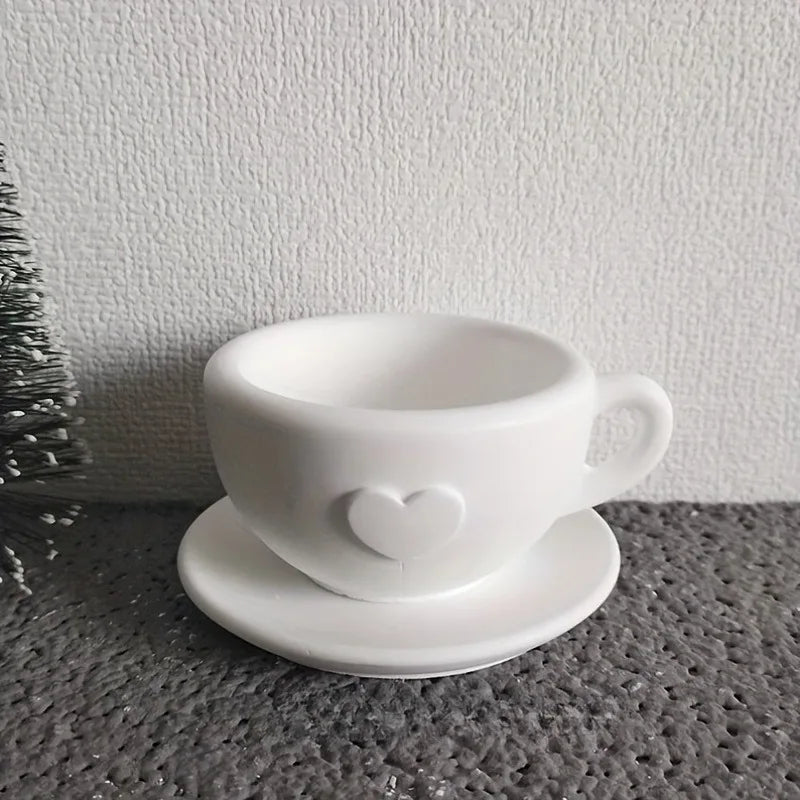 Heart Tea Cup Candle Mold