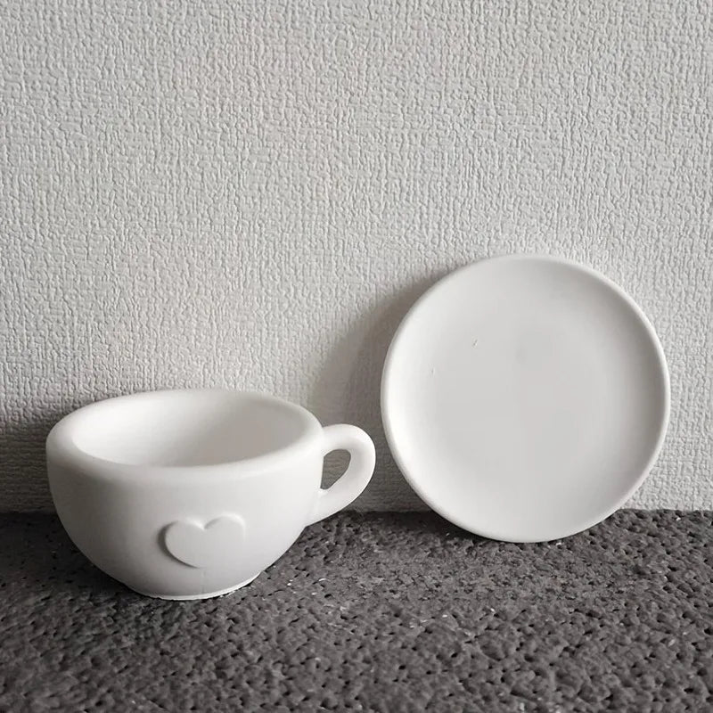Heart Tea Cup Candle Mold