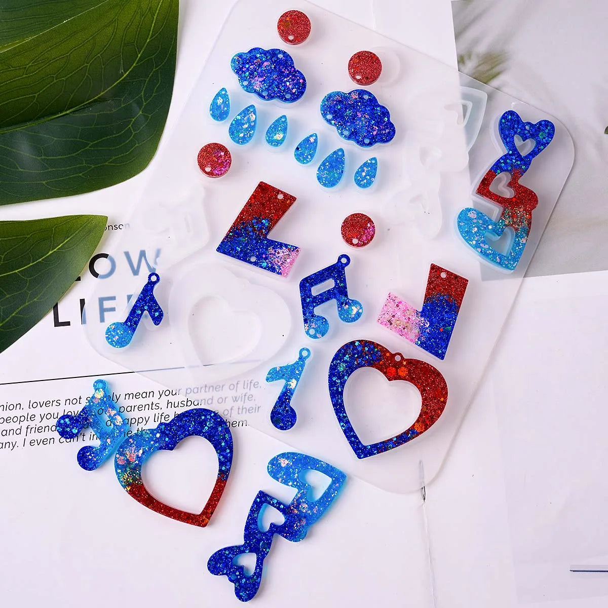 Multi-in-one Resin Earring Silicone Mold.