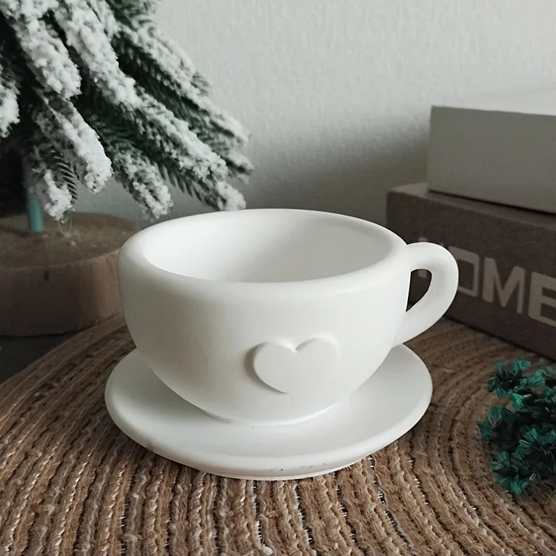 Heart Tea Cup Candle Mold