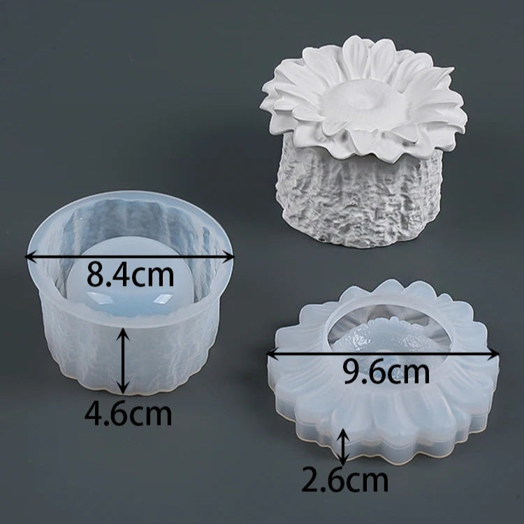 Sunflower Silicone Mold Set for Storage Jar