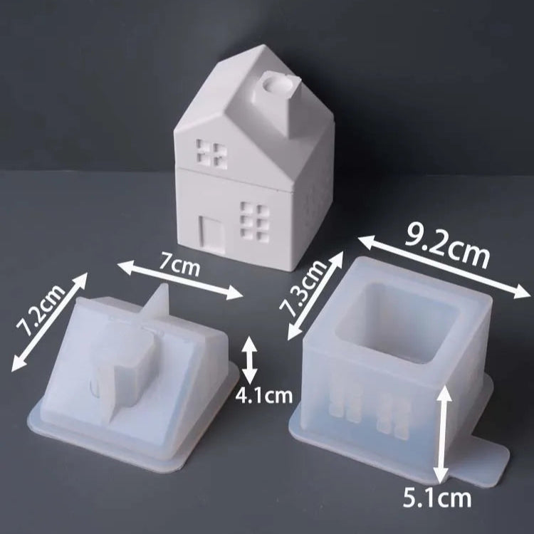 Cottage House Silicone Jar Mold