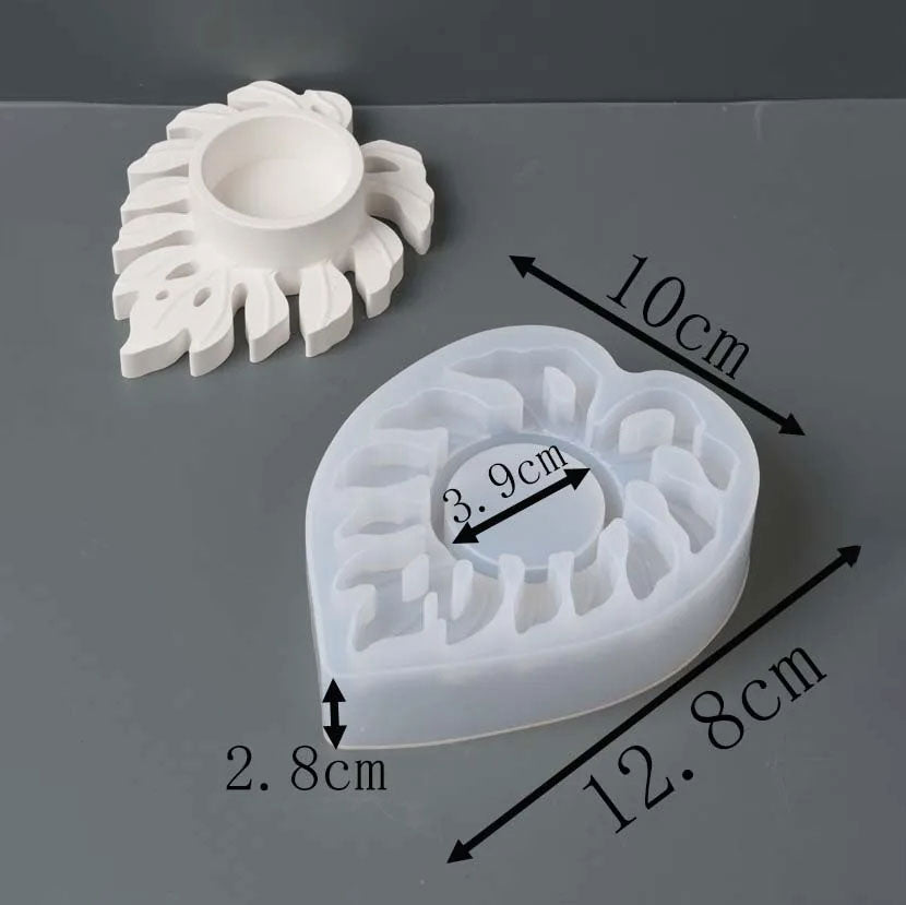Hollow Leaf Candle Holder Mold