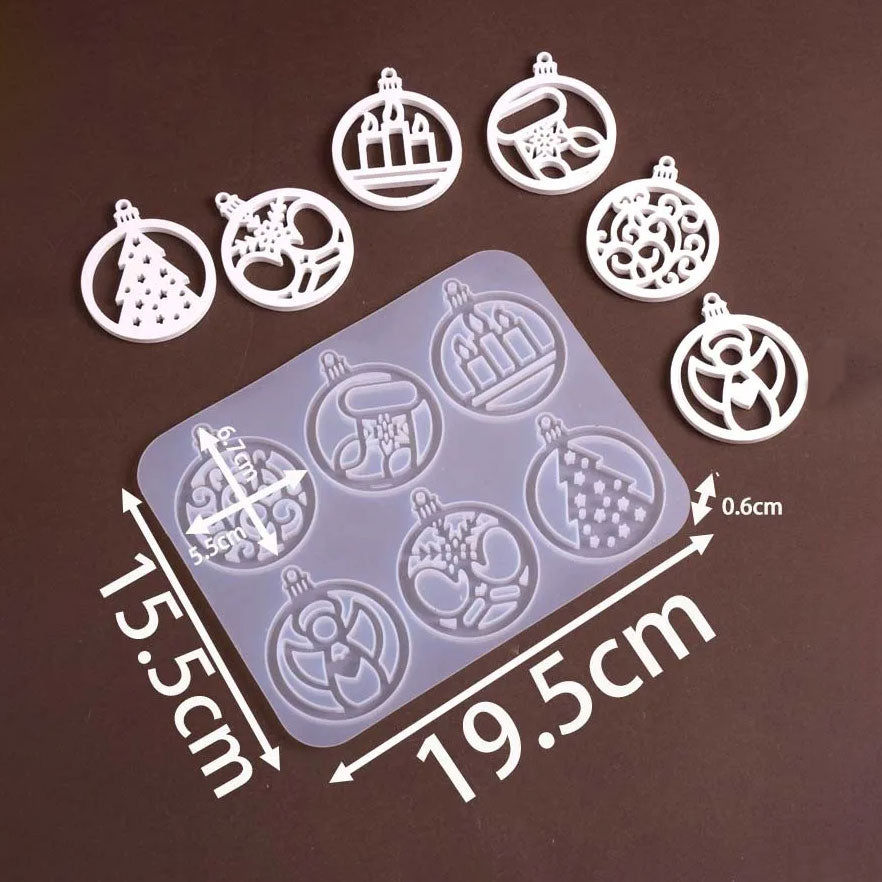 Christmas Hanging Ornament Silicone Mold Set