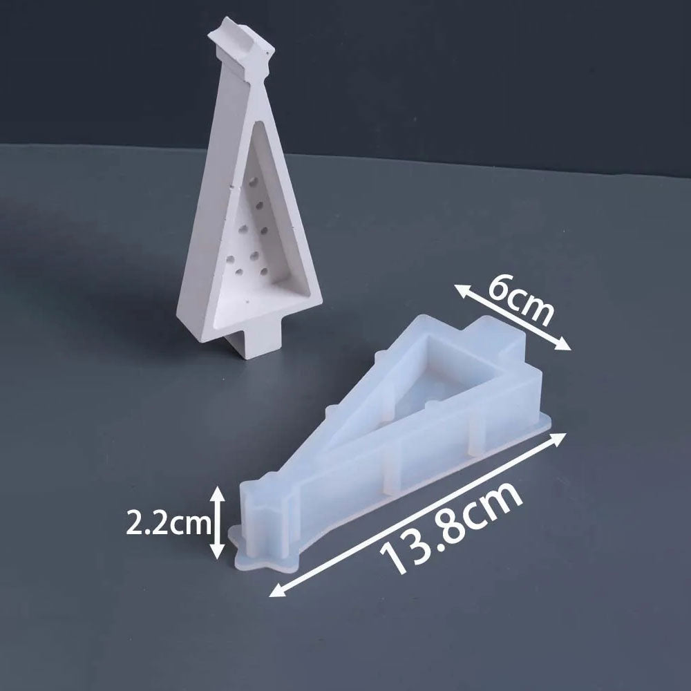 Hollow Christmas Tree Silhouette Lamp Silicone Mold
