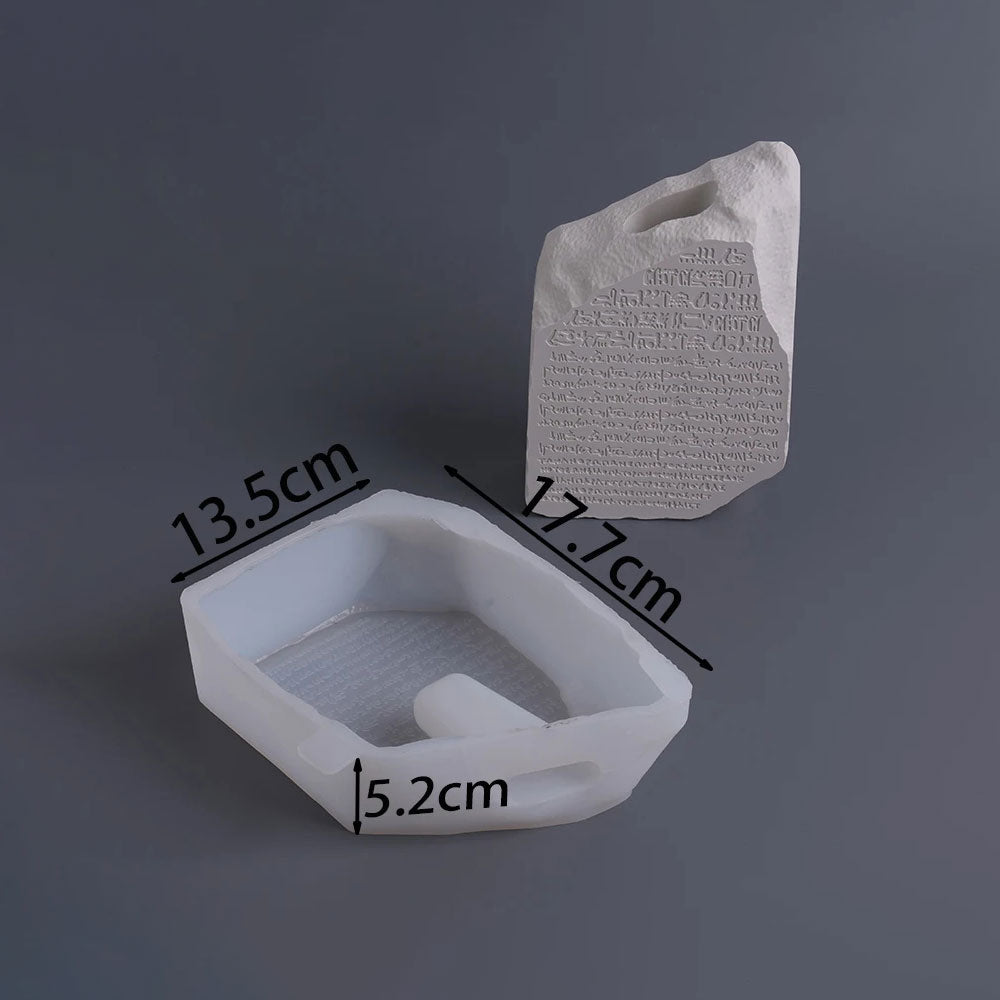 Rosetta Stone Silicone Vase Mold Style A