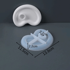 Rough Edge Tray with Candle Holder Silicone Mold