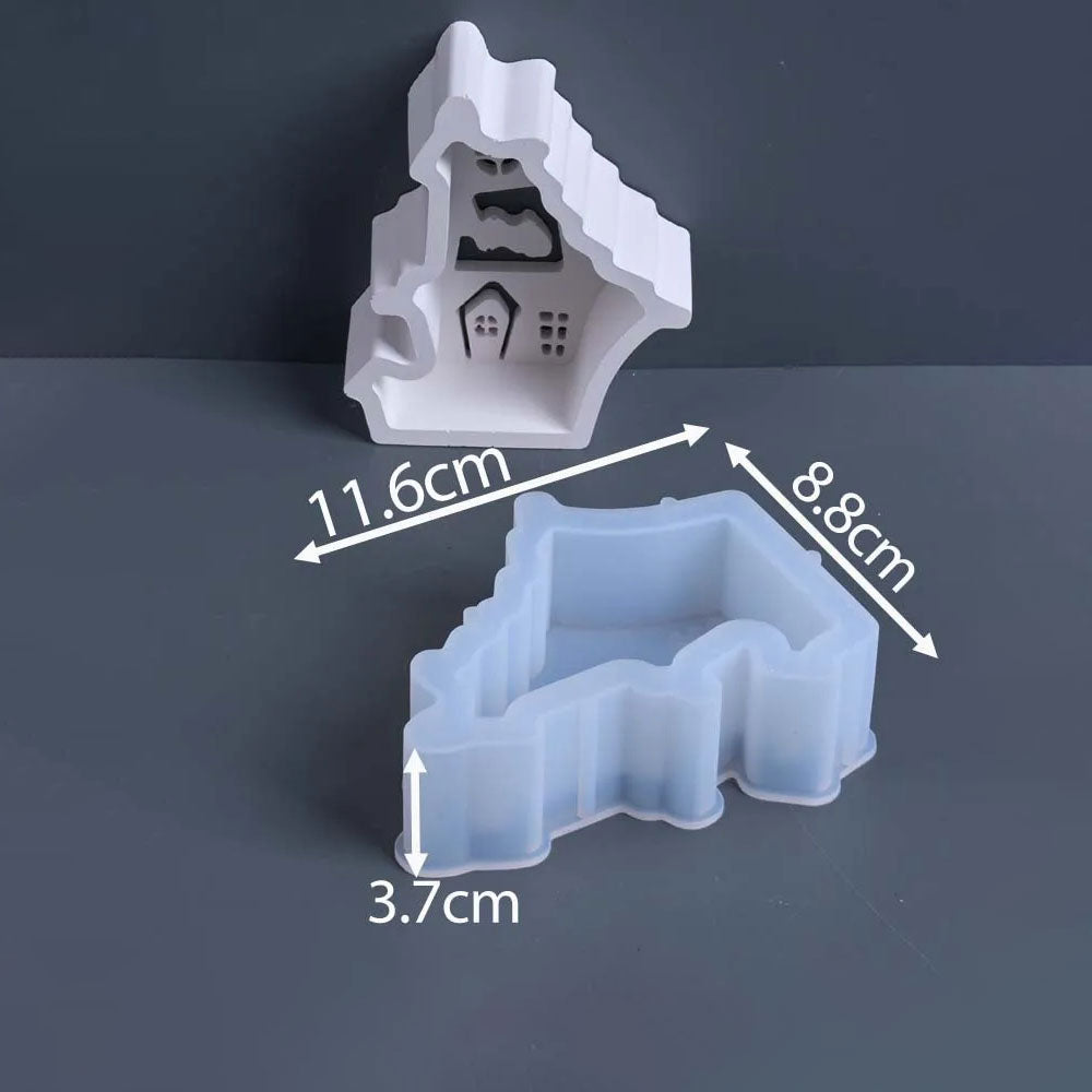 Ghostly House Ornament Silicone Mold