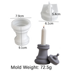 Chess Candle Holder Silicone Mold with Lid Style A
