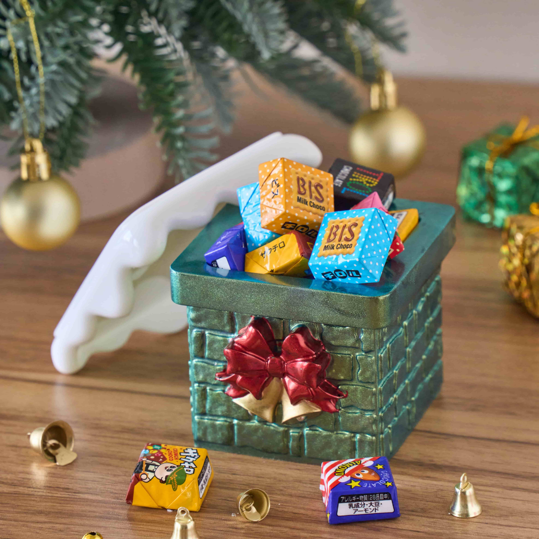 Christmas Chimney Jar Silicone Mold with Lid