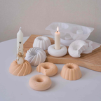 Pudding & Donut Candle Holder Silicone Mold Set