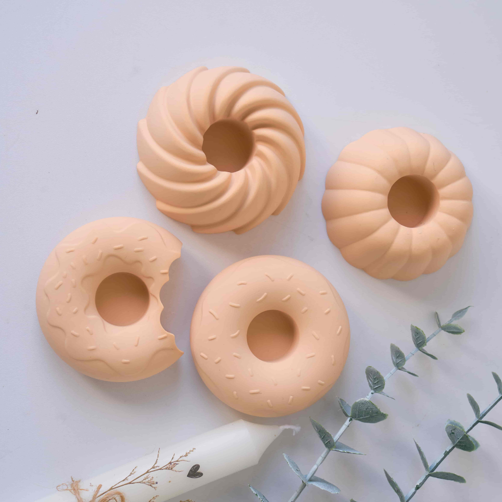 Pudding & Donut Candle Holder Silicone Mold Set