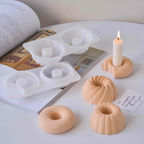 Pudding & Donut Candle Holder Silicone Mold Set