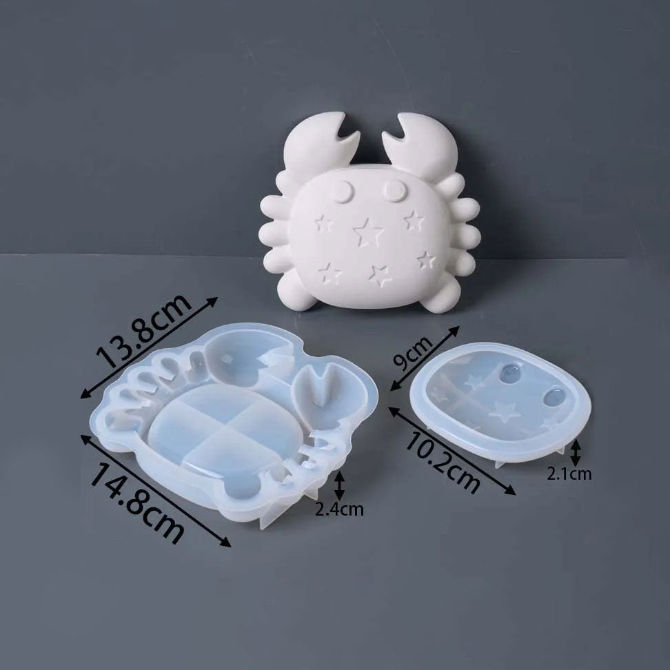 Cariva Shell Box Silicone Mold Crab