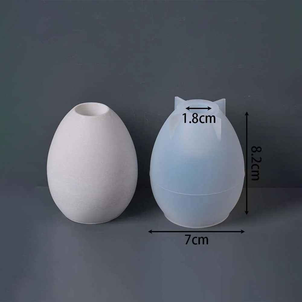 Ovum Smooth Bore Candle Holder Silicone Mold Large