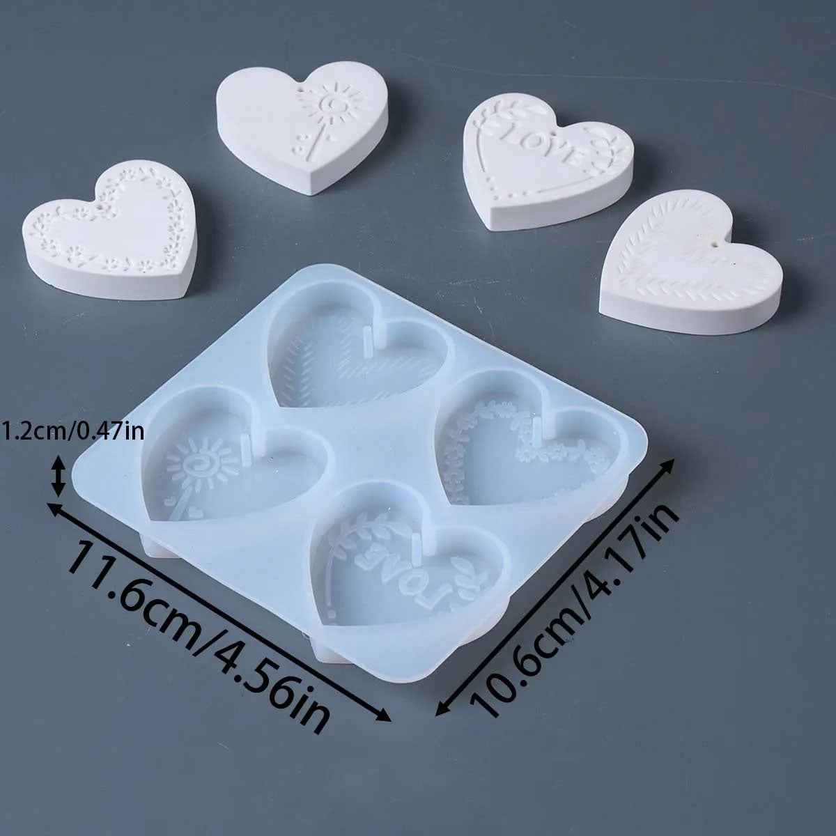 Corvel Heart Tag Silicone Mold