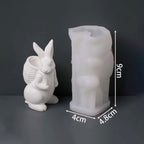 Rabbit with Woven Basket Silicone Mold
