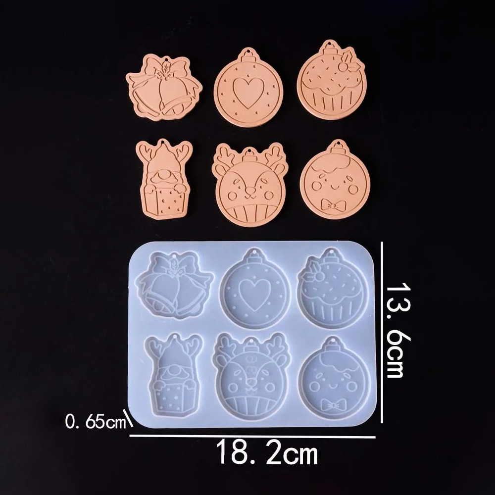 Linora Hanging Christmas Ornament Silicone Mold Set