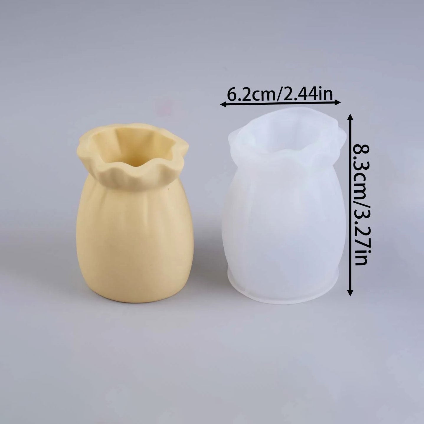 Saccen Ruffle Fortune Bag Silicone Mold Small