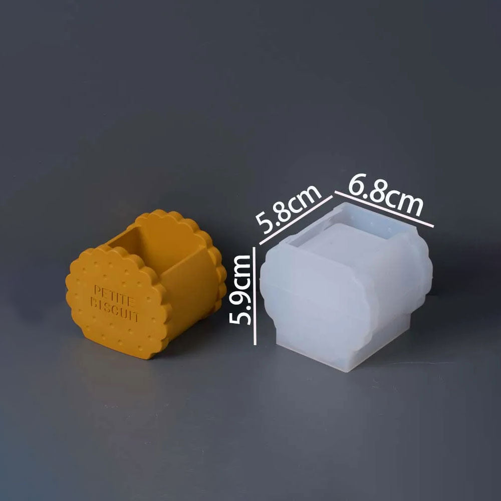 Bisca Crimp Biscuit Box Silicone Mold Round Scallop