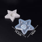 4-Piece Easter Star Bunny Tealight Holder Mold Set