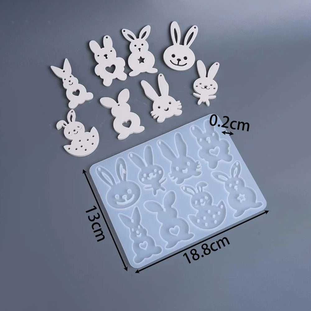 Easter Bunny Pendant Silicone Mold