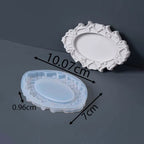 European-Style Vintage Oval Frame Silicone Mold