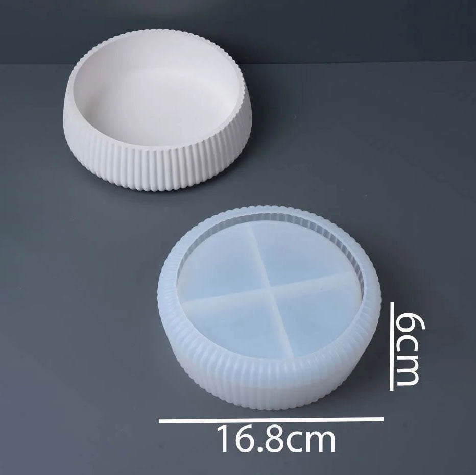Minimal Stripe Storage Bowl Silicone Mold Large