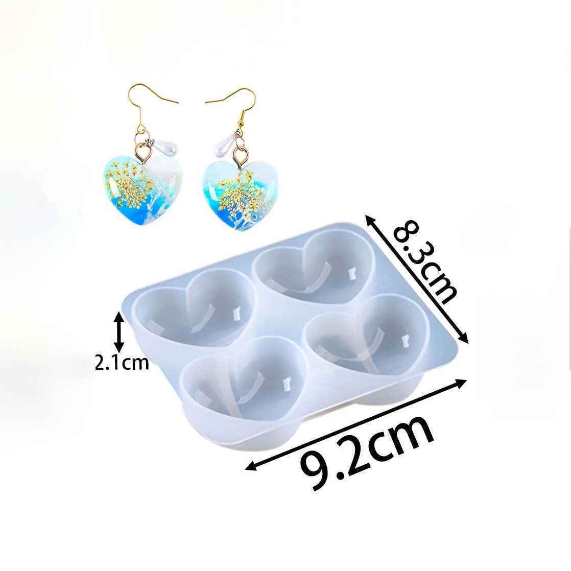 Cariva Dome Moon Star Heart Silicone Mold Heart (Large)