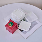 Christmas Chimney Jar Silicone Mold with Lid