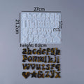 Alphabet Letter Resin Mold Set (A–Z) Lowercase Rounded Letters