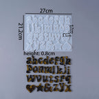 Alphabet Letter Resin Mold Set (A–Z) Lowercase Rounded Letters