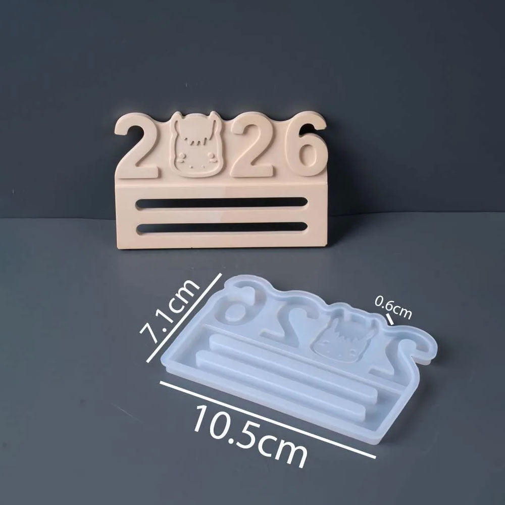 2-Piece 2026 New Year Keepsake Mold Set – Horse & Blessing Hanging Ornaments