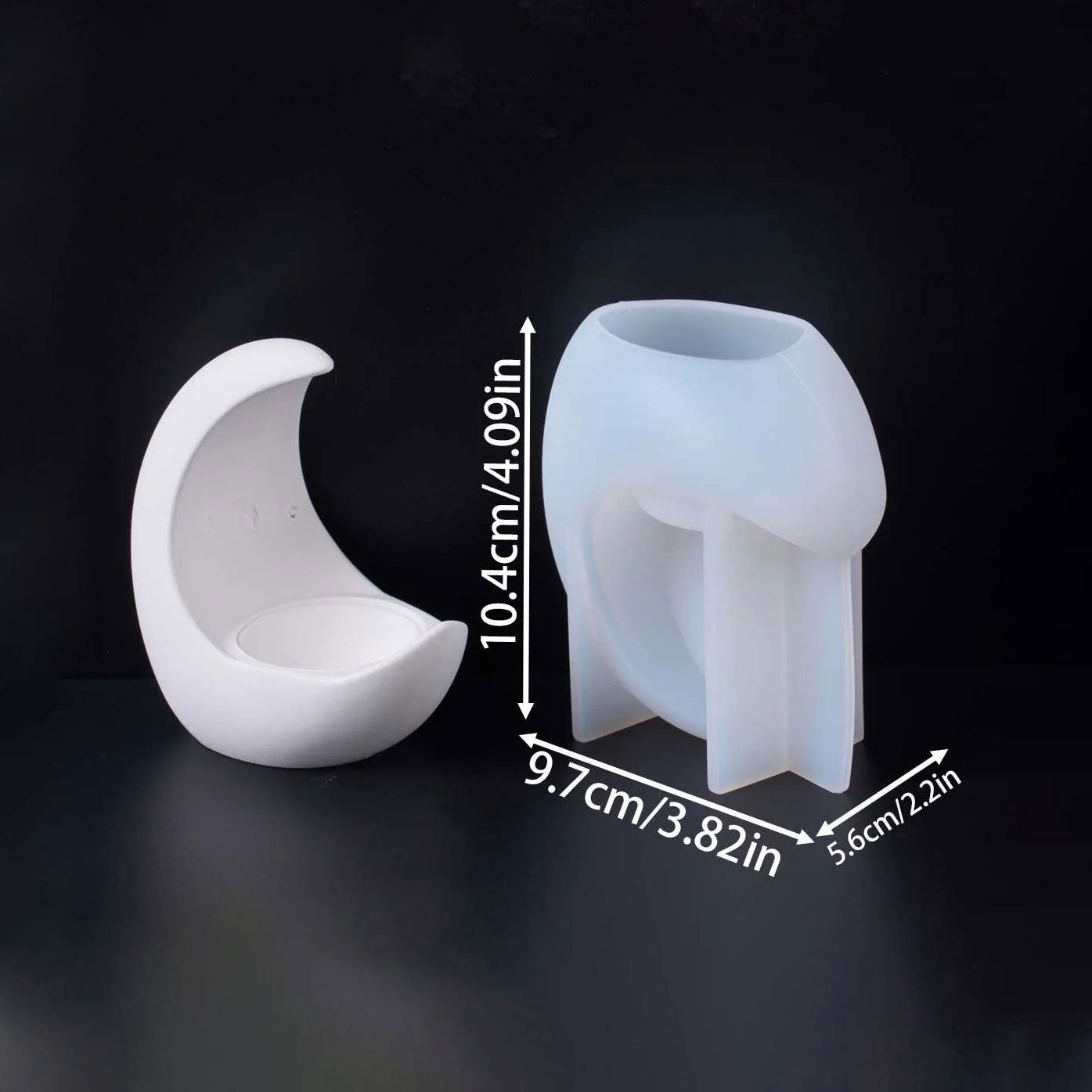 Lunara Cradle Crescent Moon Silicone Mold Smooth