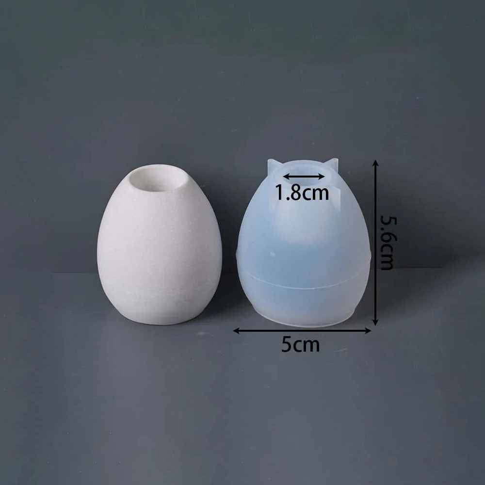 Ovum Smooth Bore Candle Holder Silicone Mold Small
