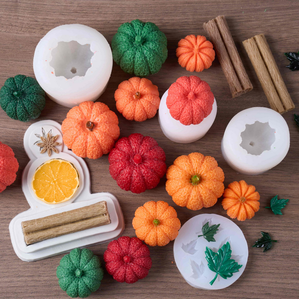 5pcs Autumn Pumpkin & Spice Silicone Mold Set