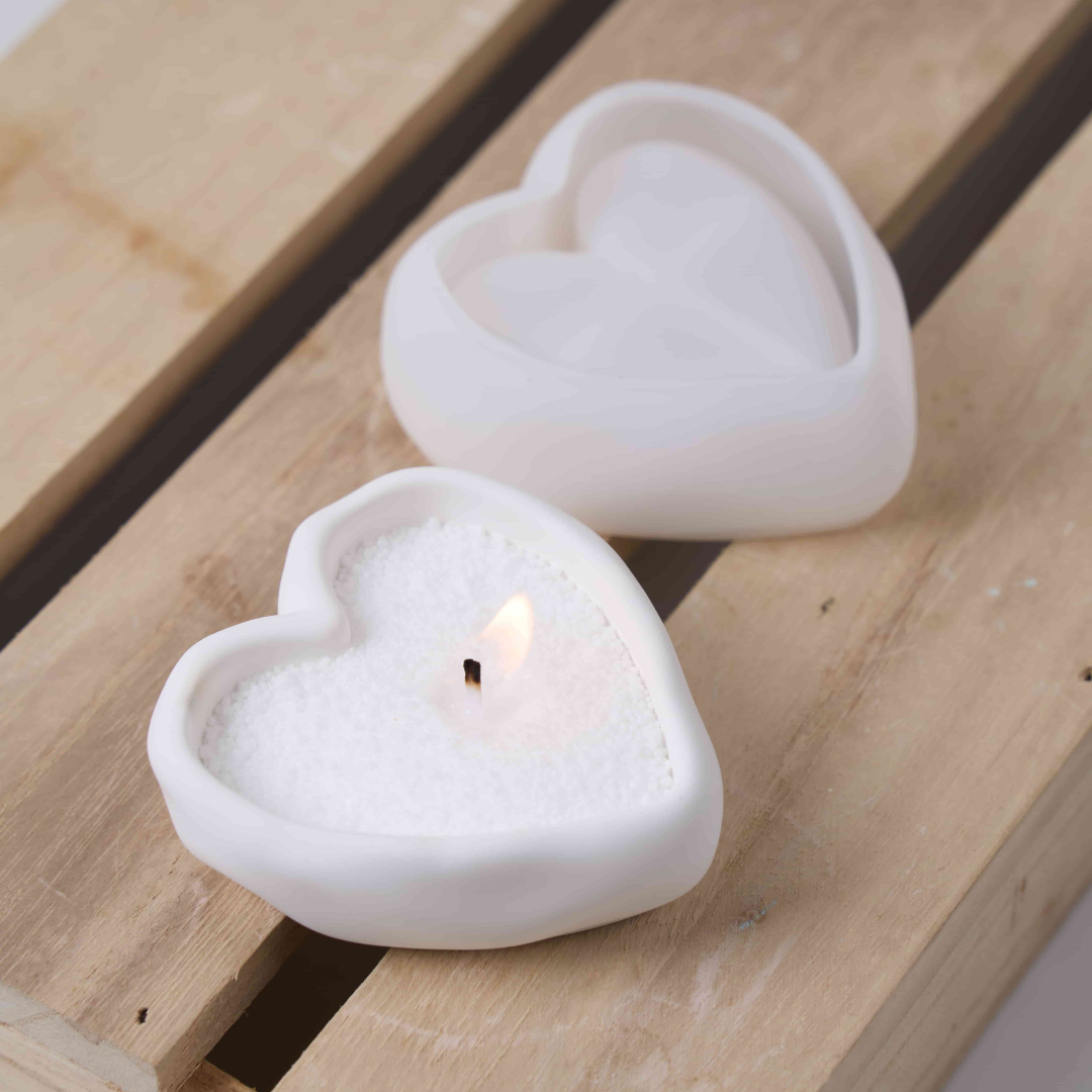 Heart-Shaped Candle Holder Bowl Silicone Mold
