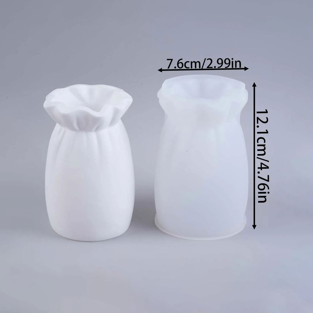 Saccen Ruffle Fortune Bag Silicone Mold Large