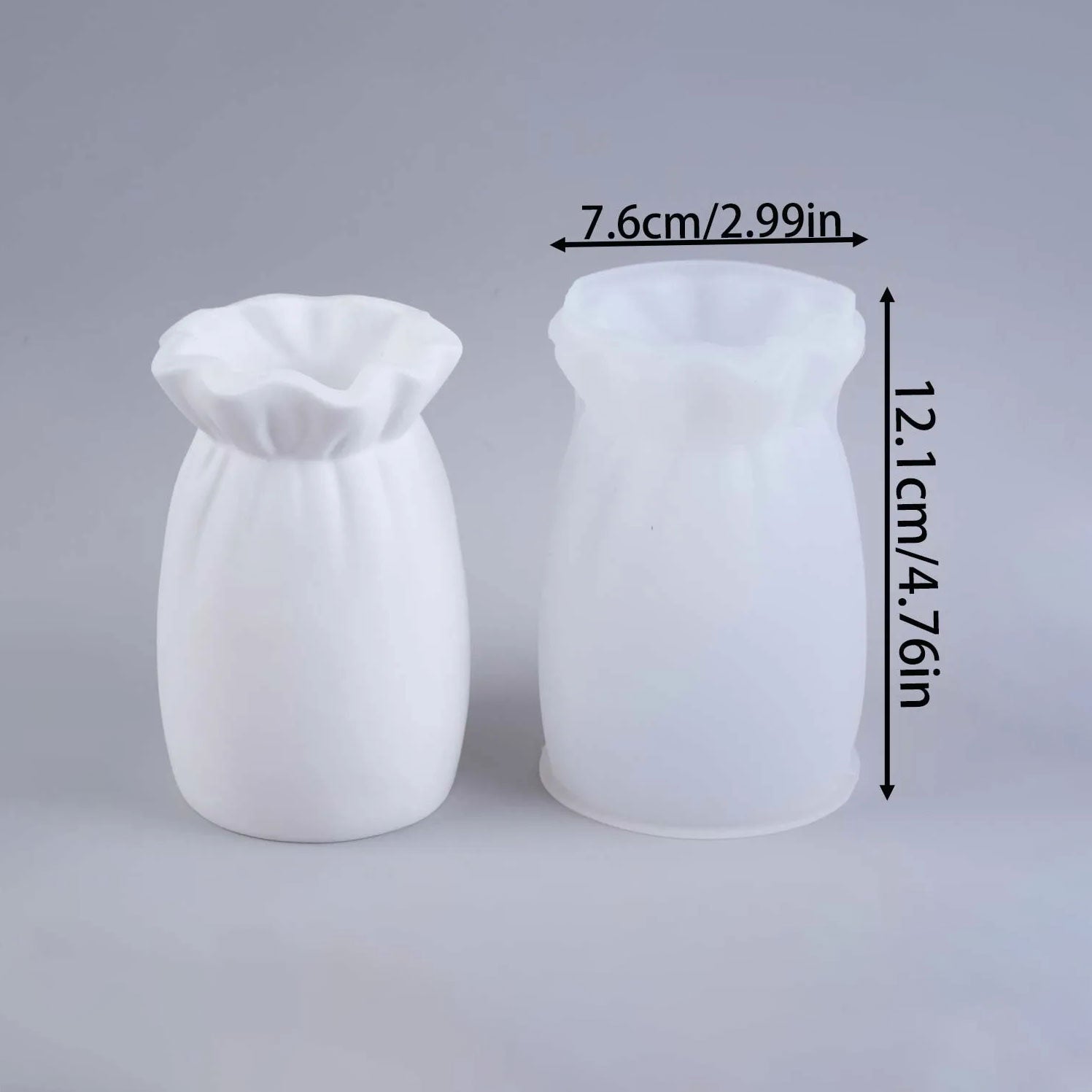 Saccen Ruffle Fortune Bag Silicone Mold Large