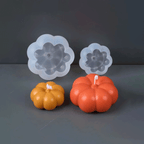 2Pcs Pumpkin Silicone Candle Molds