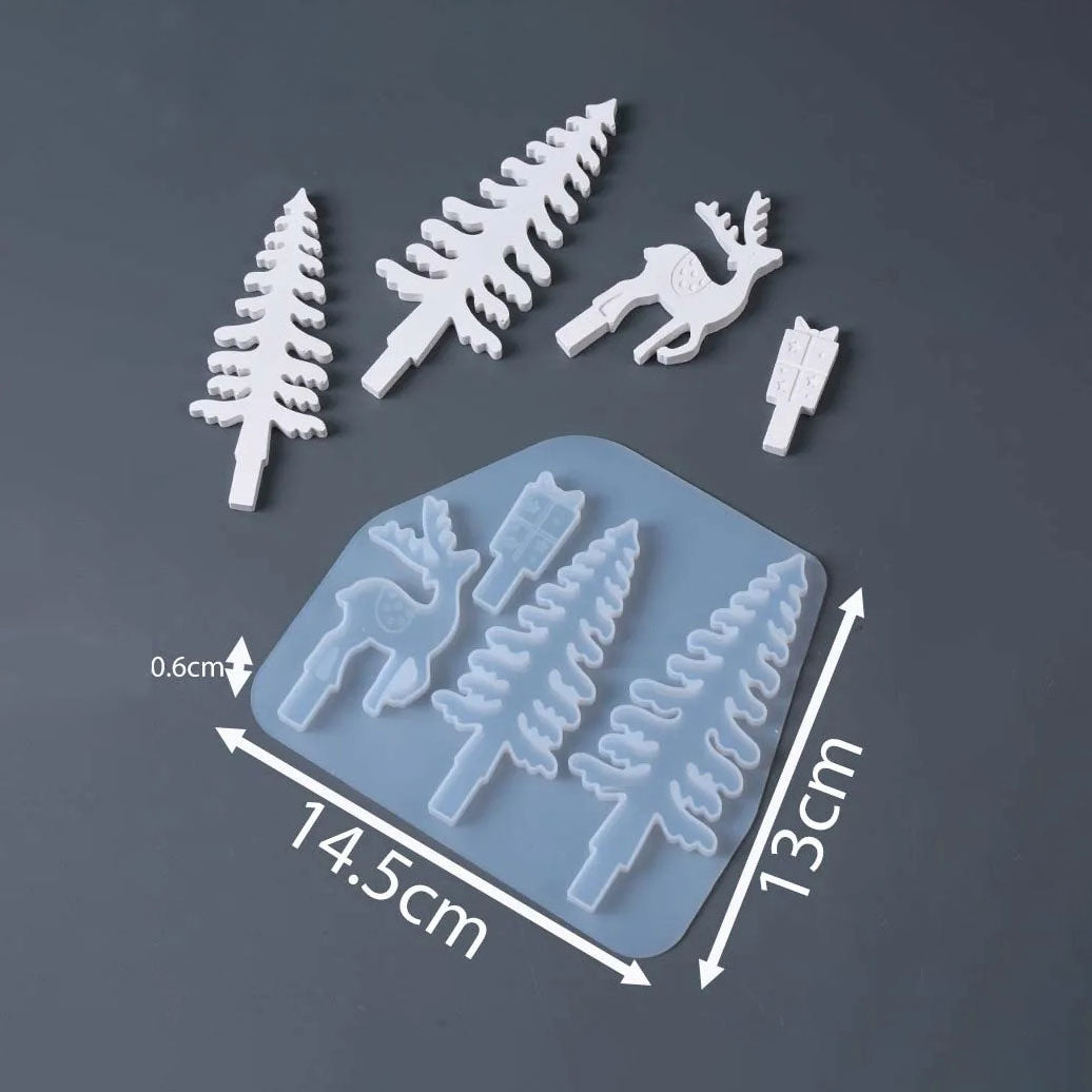 Christmas Village Star Candle Holder Silicone Mold Set