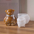 Cartoon Bear Candle Jar Silicone Molds Set