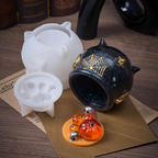 Halloween Cauldron Silicone Mold with Lid for Resin Crafts