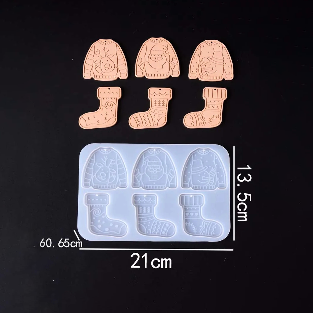 Linora Hanging Christmas Ornament Silicone Mold Set